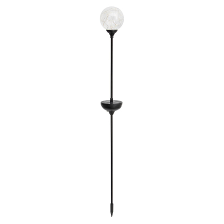 Decor solar glob din sticla cu ghirlanda microLED alb, ziua se incarca, noaptea lumineaza [2]