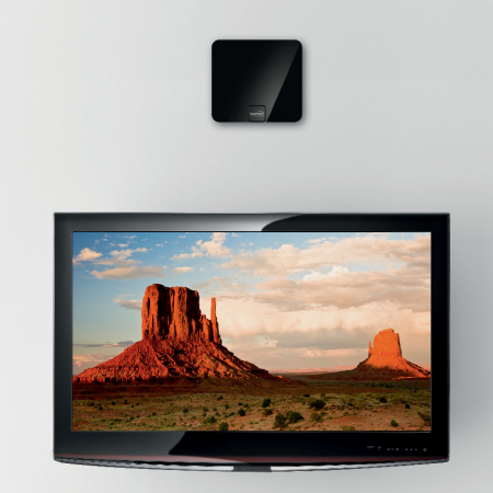 Antena de camera cu amplificator, 52dB, DVB-T/T2 cu suport de masa inclus [2]