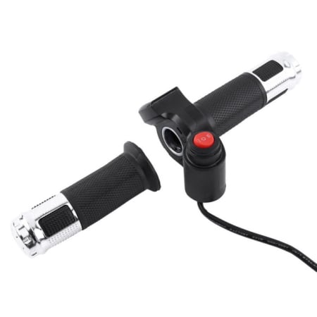  Piese kit conversie bicicleta electrica - Acceleratie bicicleta / scuter electric (cu indicator de voltaj si buton On-OFF)