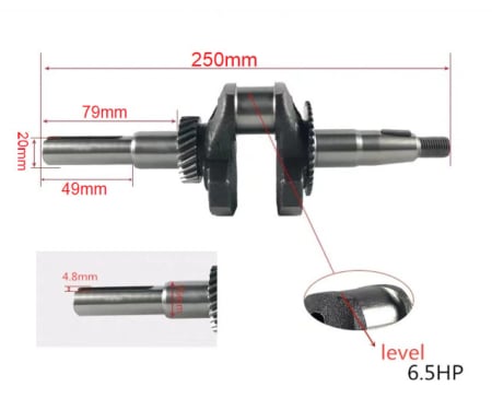  Ambielaj si componente motoutilaje - Ambielaj compatibil Honda GX 160 (pana) 5.5CP (250mm lungime brate)