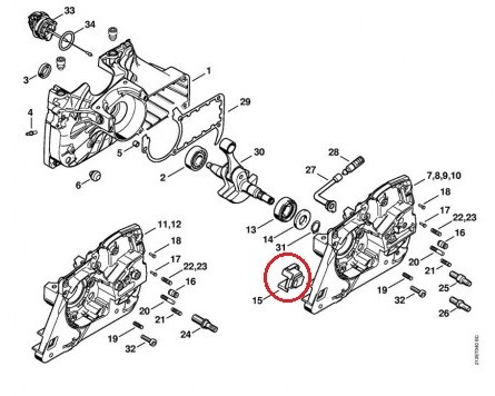 Amortizor (capac ambreiaj) drujba compatibil Stihl MS 341, MS 361 [1]