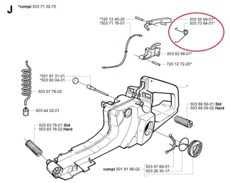 Arc acceleratie Husqvarna 362, 365, 371, 372 [1]