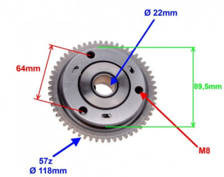 Piese ATV  - Bendix ATV 250-300 cc (cu bucsa + 3 bile)
