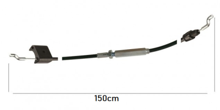  Cabluri acceleratie, frana motoutilaje - Cablu stop motocultor / masina de tuns gazonul 150cm (cu intinzator)