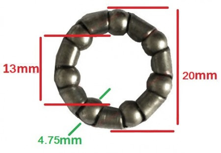 Coronita bicicleta 20 x 13mm Ø 4.75mm [1]