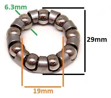 Coronita bicicleta 29 x 19mm Ø 6.3mm [1]