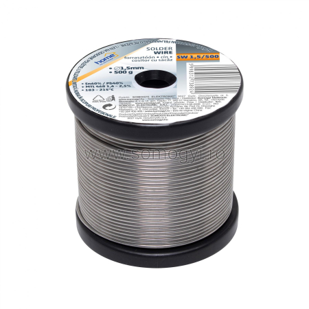 Sudura - Cositor cu sacaz, 1,5 mm, 500g cu 2% sacaz