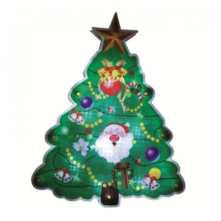 Decor fereastra - Decor pentru fereastra cu 10 led-uri , interior , alb rece , 20 x 16 cm