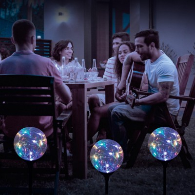 *PROMO*Decor solar cu glob sticla si ghirlanda microLED-uri colorate [4]