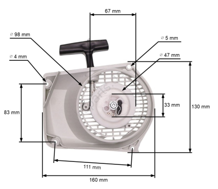  Pornire drujba  - Demaror drujba compatibil Stihl MS 240, MS 260, 024, 026
