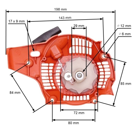 Piese drujba  - Demaror drujba Husqvarna 235, 236, 240