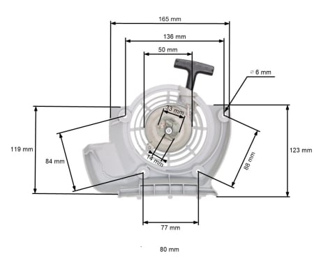  Pornire motocoasa  - Demaror motocoasa compatibil Stihl FS120, FS200, FS250, FS300, FS350, FR350, BT120C, BT121