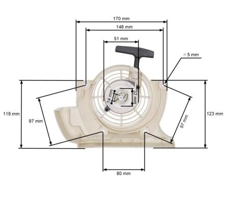  Pornire motocoasa  - Demaror motocoasa compatibil Stihl FS400 FS450 FS480