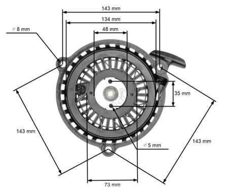  Demaroare si componente pornire motoutilaje - Demaror Zongshen NP100, Xp140 (4,5 CP)