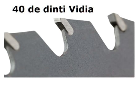 Disc taietor motocoasa 255 x 40T x 25.4mm (cu aripioare) [1]