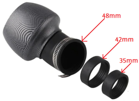 Filtru aer sport carbon scuter universal 35 - 42mm [1]