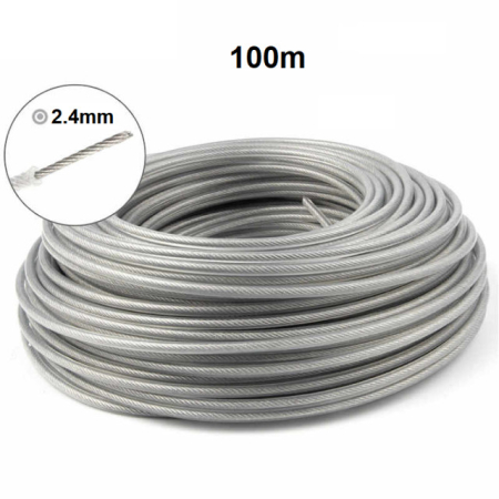 Piese motocoasa  - Fir motocoasa insertie otel 2.4mm x 100m