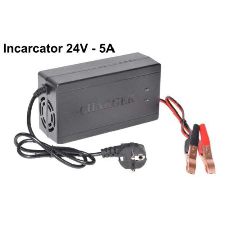  Piese kit conversie bicicleta electrica - Incarcator baterie 24V, 5A (Plumb-Acid)