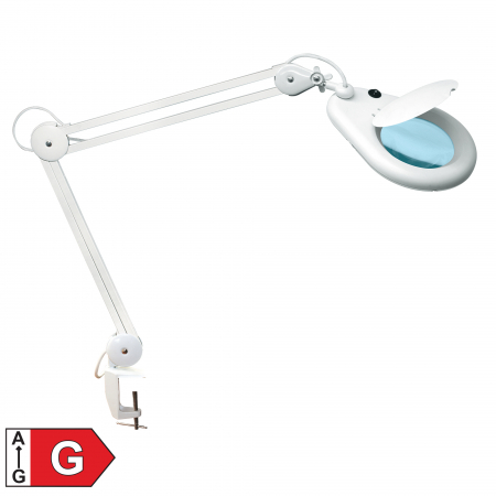 Lampa de montaj, cu lupa, de masa - Lampa de masa cu lupa, 3 dioptrii 230 V 26 x 20 x 3 cm