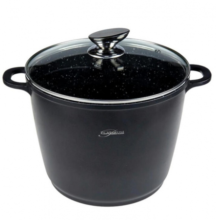 Casa si bucatarie - MISCHLER COOK Oala cu interior marmorat Mischler Cook Platinum, 24 cm, 6.8 l, rezistanta in timp, design ecologic, economisire energie, Negru (PL-DAD24 BLACK)