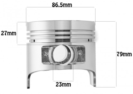 Piston generator Diesel Ø 86.5 mm (cota de reparatie 0.5mm) [1]
