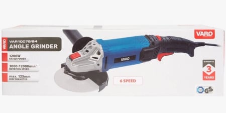 Scule si utilaje constructie - Polizor unghiular Varo, 1200W, 6 viteze, 3000-12000 Rpm, 125 mm, 230V