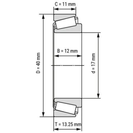 Rulment conic 30203 pentru motosapa / motocultor [1]