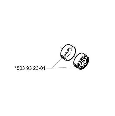 Rulment cu simering drujba Husqvarna 340, 345, 350 (original) [1]