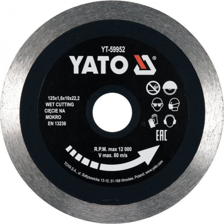 Scule si utilaje constructie - Disc diamantat de 125 mm pentru ceramica profesionala