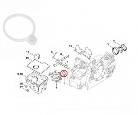  Carburator drujba - Saiba carburator drujba compatibila Stihl 017, 018, MS170, MS180 (buc)