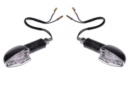 Piese scutere  - Semnale carbon triunghi cu LED