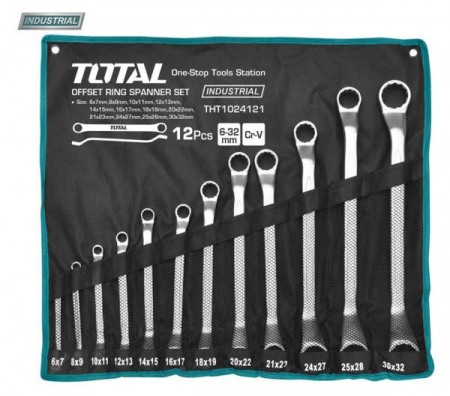 Chei si truse chei - Set 12 chei inelare cu cot 6-32mm industriale
