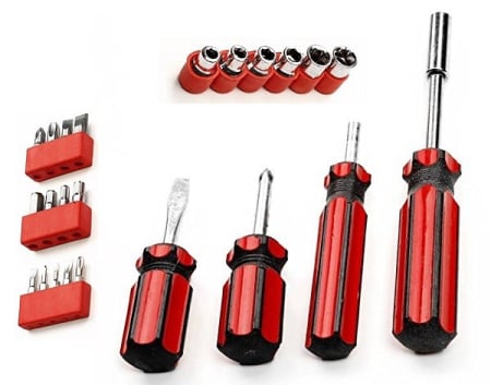 Service reparatii drujbe motocoasa  - Set 4 surubelnite cu 19 accesorii