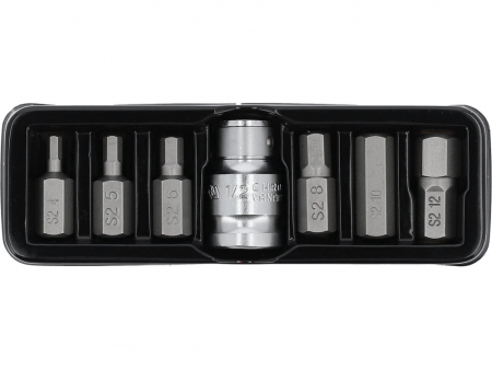 Surubelnite si biti - Set 7 biti cu suport hexagonal de 10mm cu adaptor 1/2