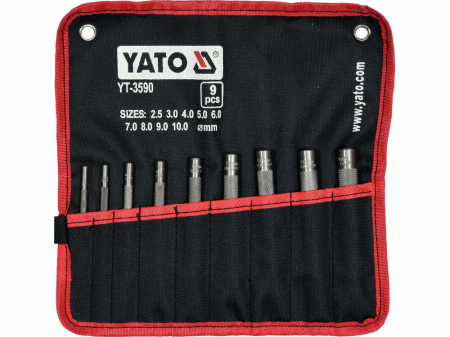 Surubelnite si biti - Set 9 preducele de la 2.5mm la 10mm