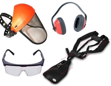 Piese motocoasa  - Set accesorii motocoasa (casca protectie, ochelari, ham, casca antifonica)