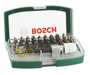 Accesorii bormasini - Set de capete de șurubelniță  BOSCH  cu coduri de culori 32 bucăți