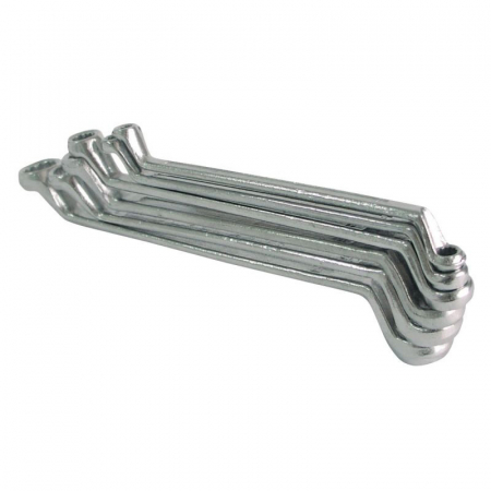 Chei si truse chei - Set de chei inelare cotite Mega, 6-22mm, otel inoxidabil, cromat, 8 piese