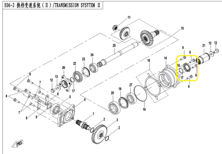 Simering grup fata / cupla cardan spate CF Moto 500 (35x50x7) [1]