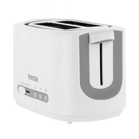 Casa si bucatarie - Toaster Teesa 850W, 7 setari, 2 felii, functie dezghetare si incalzire, 220V