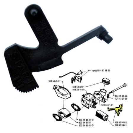 Tragaci soc drujba Husqvarna 154, 254, 257, 261, 262 original [1]