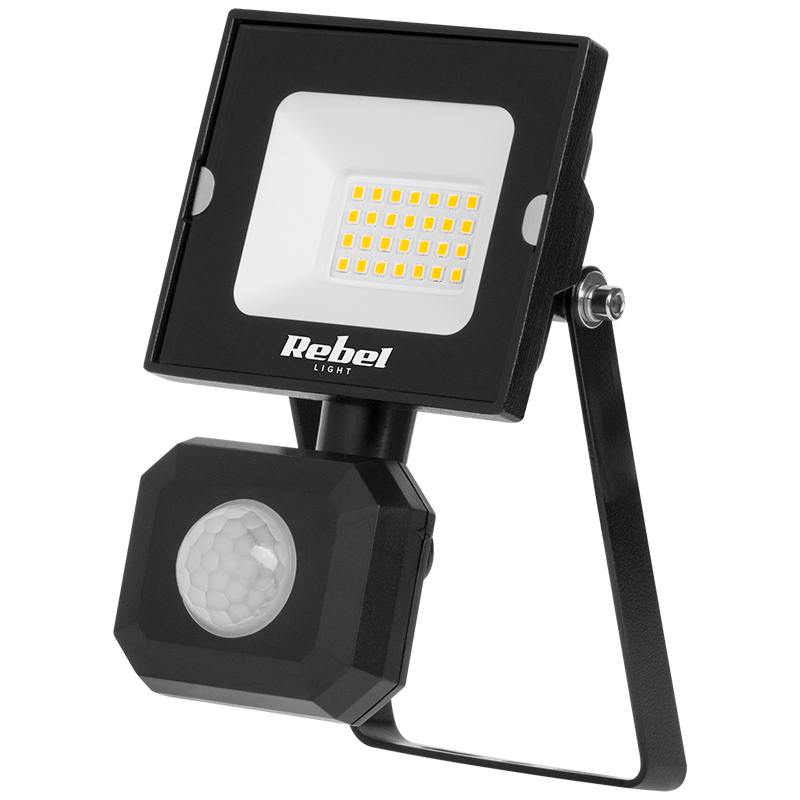 Reflector led 20w cu senzor de miscare, 4000k - rebel