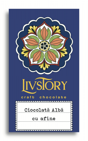 Dulciuri de casa - Ciocolata Alba cu afine 65g