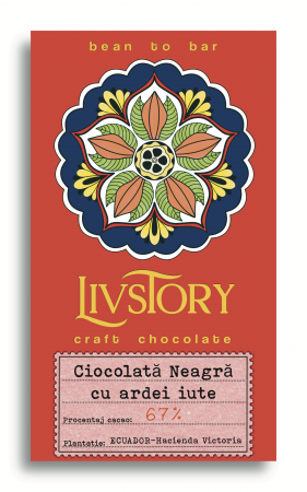 Dulciuri de casa - Ciocolata Neagra bean to bar cu ardei iute