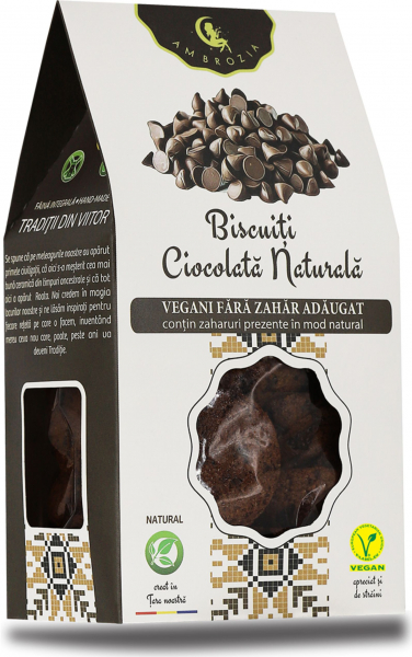 Biscuiți vegani cu ciocolată naturala - 150g [1]