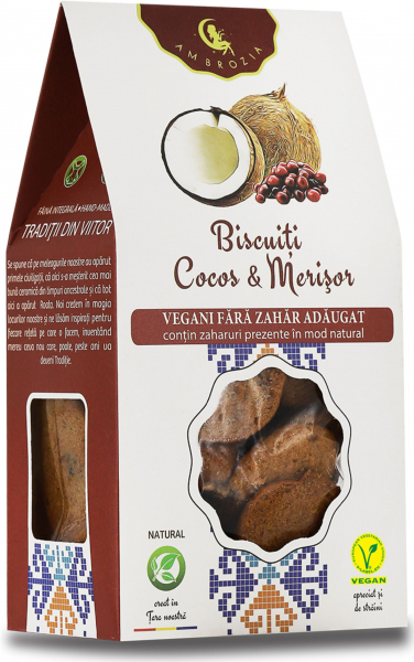 Biscuiti Vegani Cocos & Merisor 150g [1]