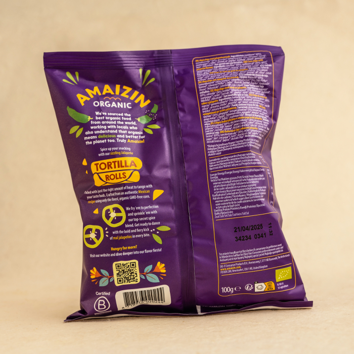 Chips/ Tortilla rulouri porumb/jalapeno 100g ECO [2]