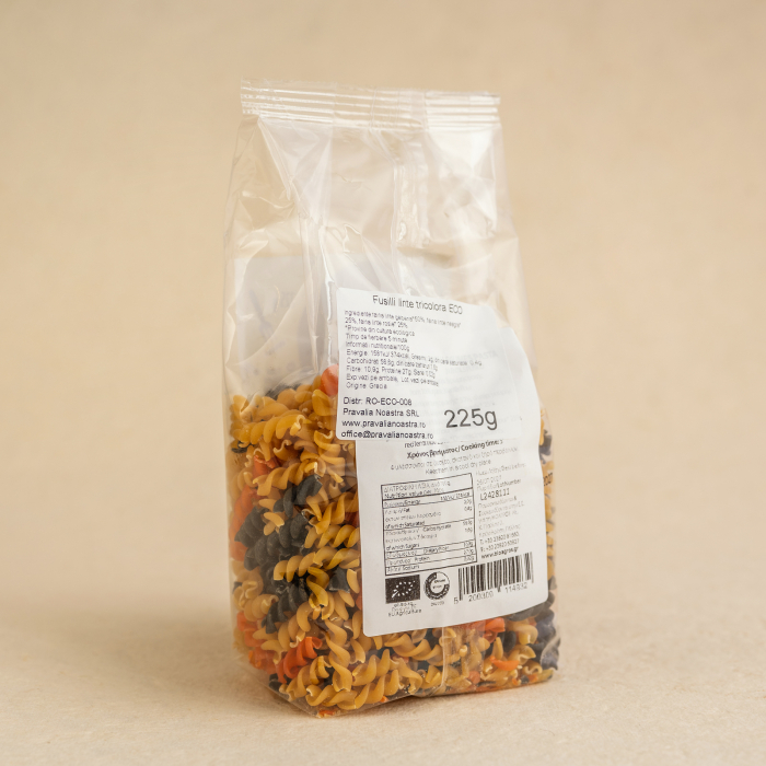 Fusilli linte tricolora, fara gluten 250g ECO [2]