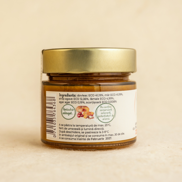 Gem de dovleac cu mar si scortisoara, ECOBuun, 210g (fara zahar) [2]