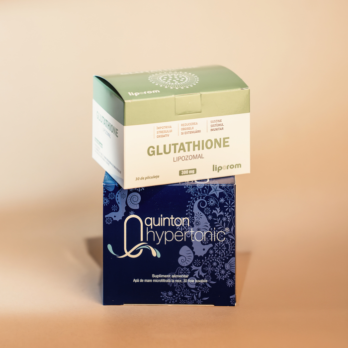 Pachet Glutathione Lipozomal 300mg Liporom+ Plasma Hipertonic Quinton [1]